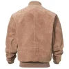 Suede Leather Bomber Jacket