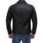 Mens Black Cowhide Leather Motorcycle Jacket by Jacket Field