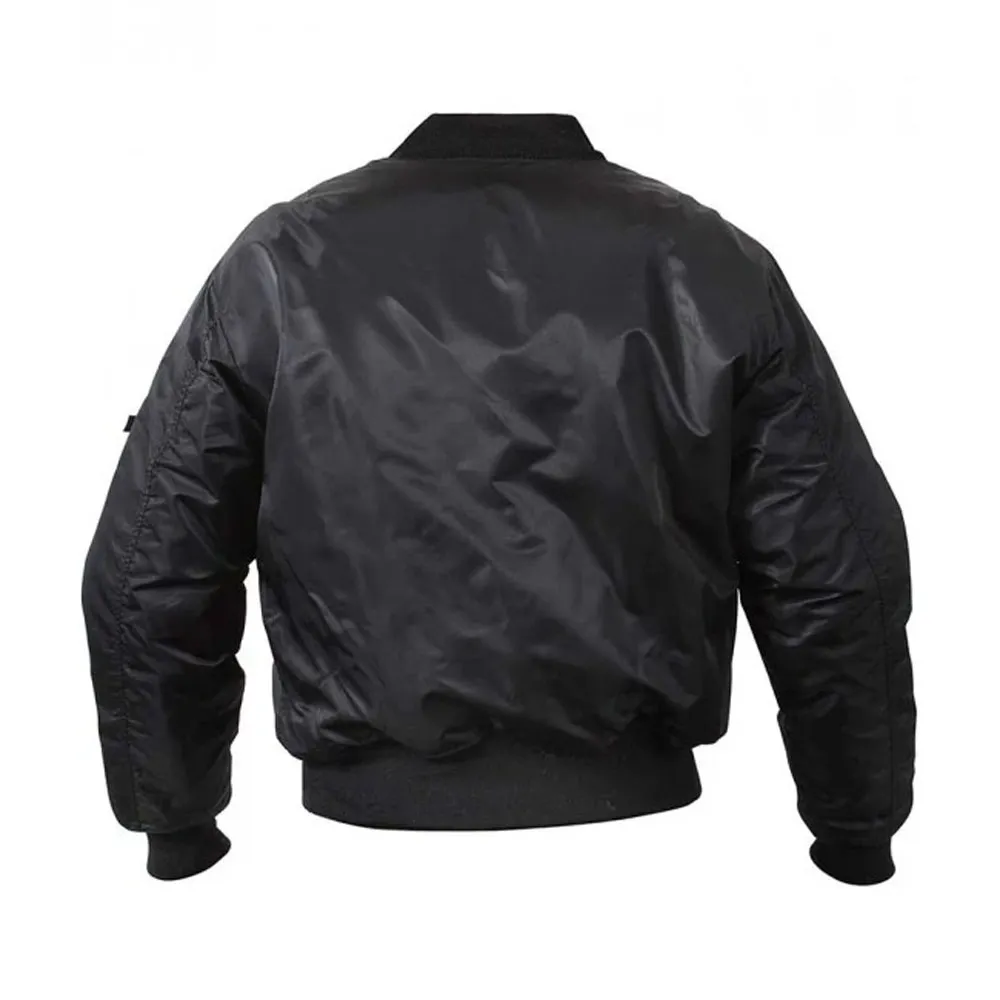 Black Lightweight Bomber Jacket