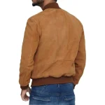 Suede Leather Bomber Jacket
