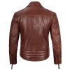 Mens Dark Brown Lambskin Leather Motorcycle Jacket by Jacket Field
