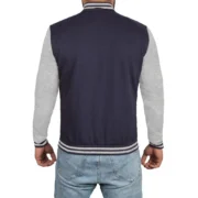 Blue Varsity Bomber Jacket