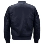 Windproof Navy Blue Bomber Jacket