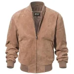 Suede Leather Bomber Jacket