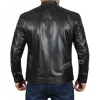 Mens Classic Black Lambskin Leather Motorcycle Jacket by Jacket Field