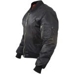 Black Lightweight Bomber Jacket
