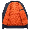 Windproof Navy Blue Bomber Jacket