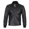 Real Leather Bomber Jacket