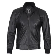 Real Leather Bomber Jacket