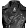 Mens Black Real Lambskin Leather Motorcycle Jacket by Jacket Field