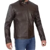 Mens Black Lambskin Leather Motorcycle Jacket by Jacket Field
