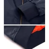 Windproof Navy Blue Bomber Jacket