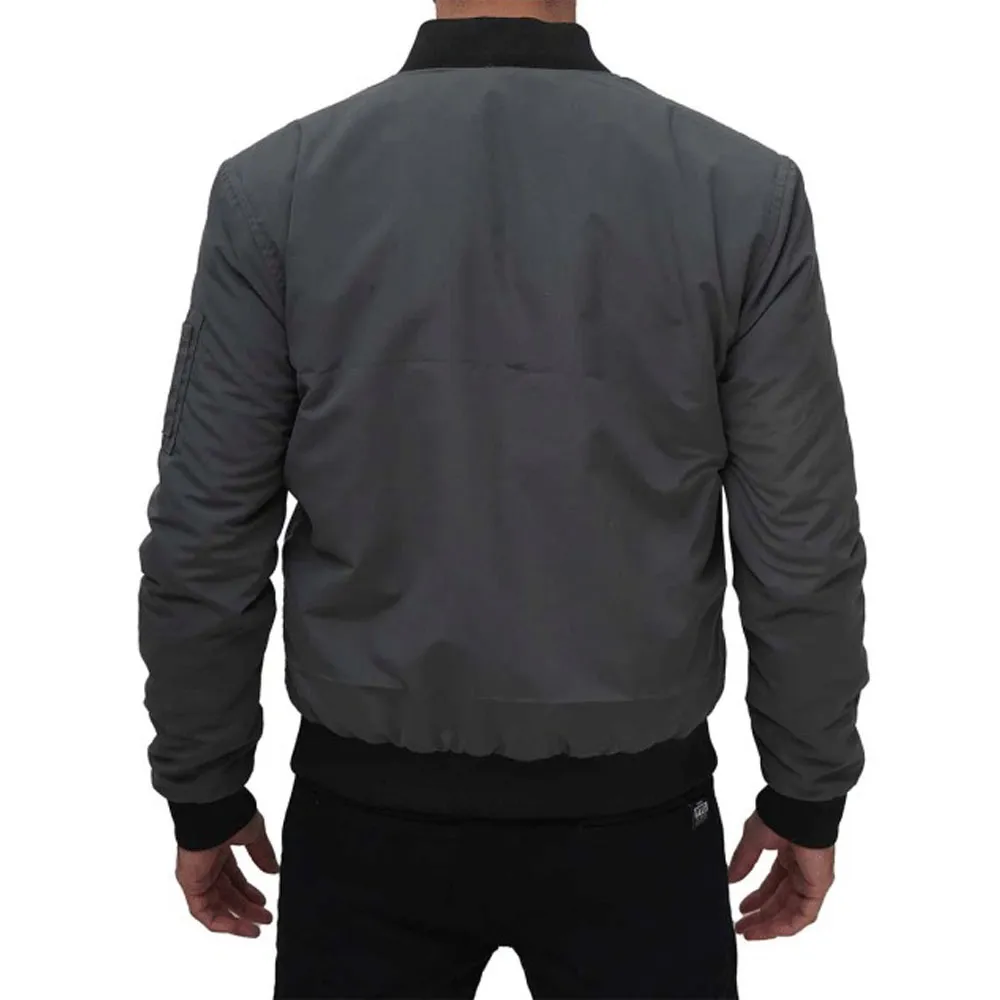 Casual Bomber Jacket in grey For Men