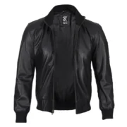 Real Leather Bomber Jacket