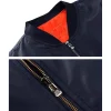 Windproof Navy Blue Bomber Jacket