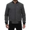 Casual Bomber Jacket in grey For Men