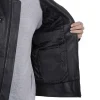 Mens Black Cafe Racer Lambskin Leather Motorcycle Jacket by Jacket Field
