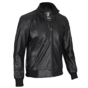 Real Leather Bomber Jacket