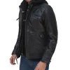 Mens Black Lambskin Leather Motorcycle Jacket by Jacket Field