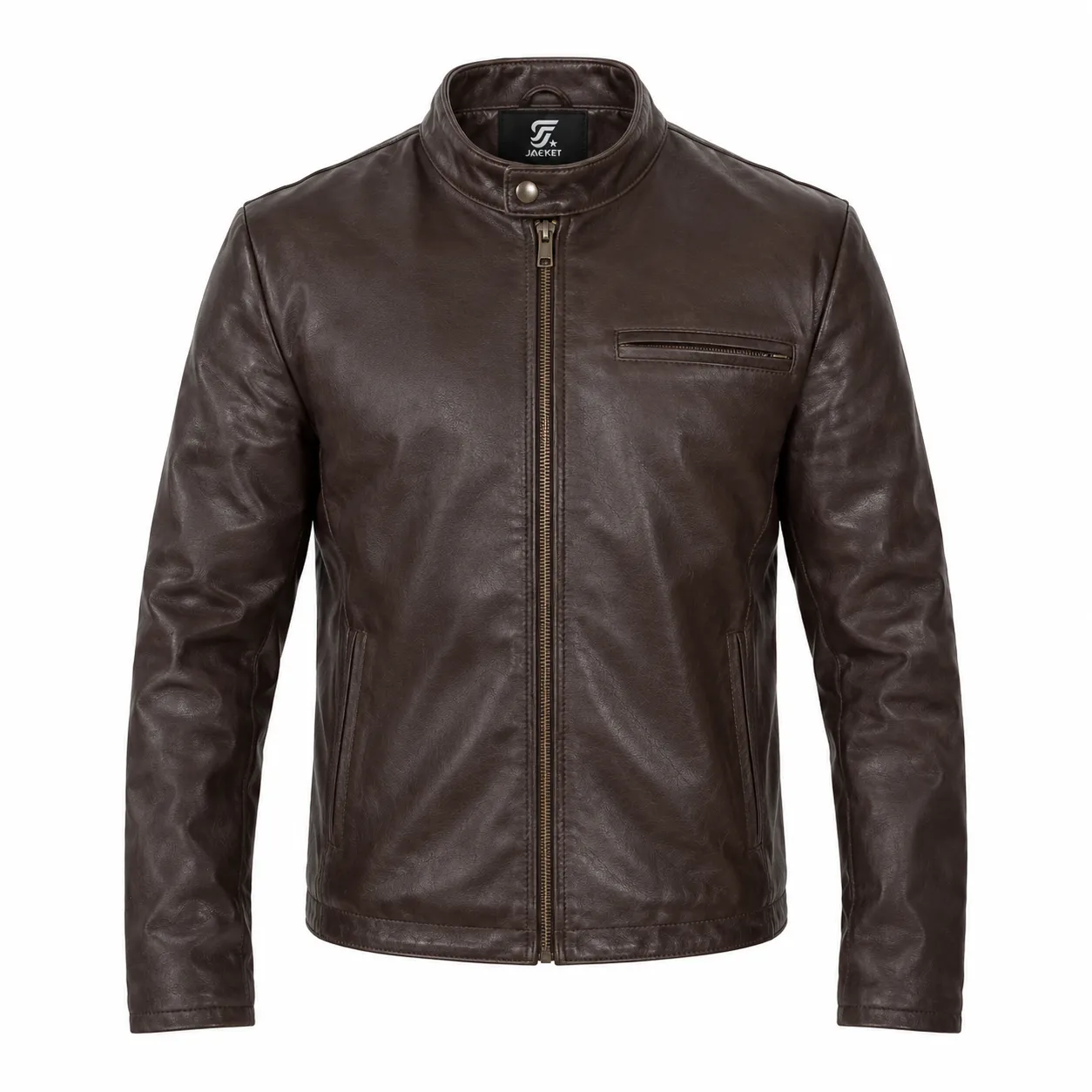 Mens Black Lambskin Leather Motorcycle Jacket by Jacket Field