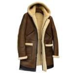 Mens Shearling Jacket In Brown Color With Fur Lining By Jacket Field