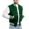 Men’s Green Varsity Letterman Jacket By Jacket Field