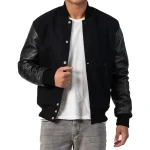 Black Varsity Letterman Jacket