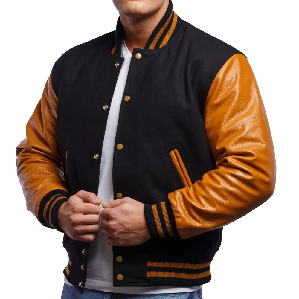 Old Gold Varsity Letterman Jacket