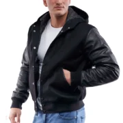 Varsity Letterman Hoodie Jacket