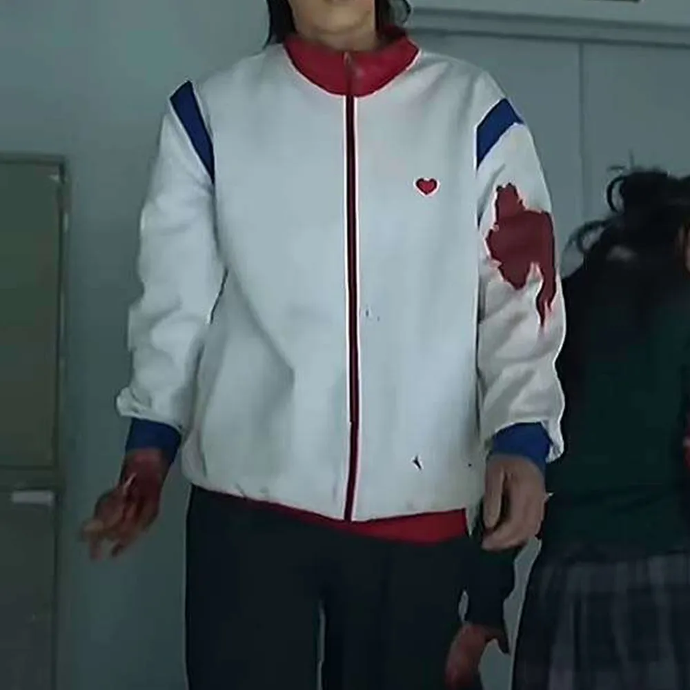 In-soo Yoo Mens White Celebrity Leather Jackets by Jacket Field