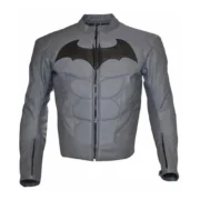Batman Arkham Knight Mens Grey Celebrity Leather Jackets by Jacket Field