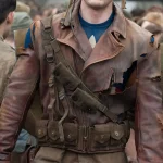 First Avenger Mens Brown Celebrity Leather Jacket by Jacket Field