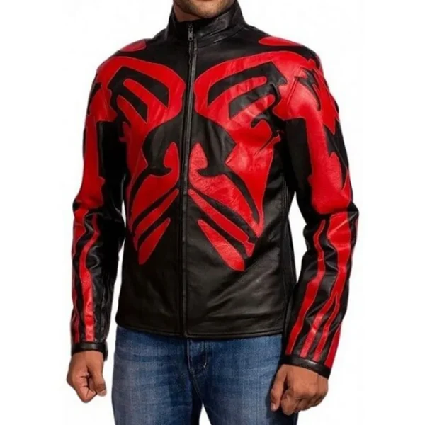Mens Black & Red Celebrity Leather Jackets by Jacket field