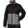 Mens Black and Grey Puffer Jacket by Jacket Field