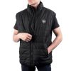 Mens Gilet Black Puffer Jacket Vest by Jacket Field