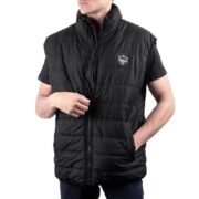 Mens Gilet Black Puffer Jacket Vest by Jacket Field