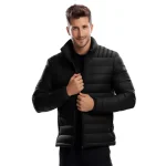 Kian Mens Black Puffer Jacket by Jacket Field