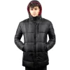 Mens Black Parka Puffer Jacket by Jacket Field