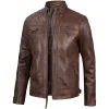 Brown Leather Motorcycle Jacket