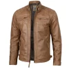 Brown Leather Motorcycle Jacket