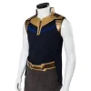 Mens Black and Gold Celebrity Leather Vest by Jacket Field