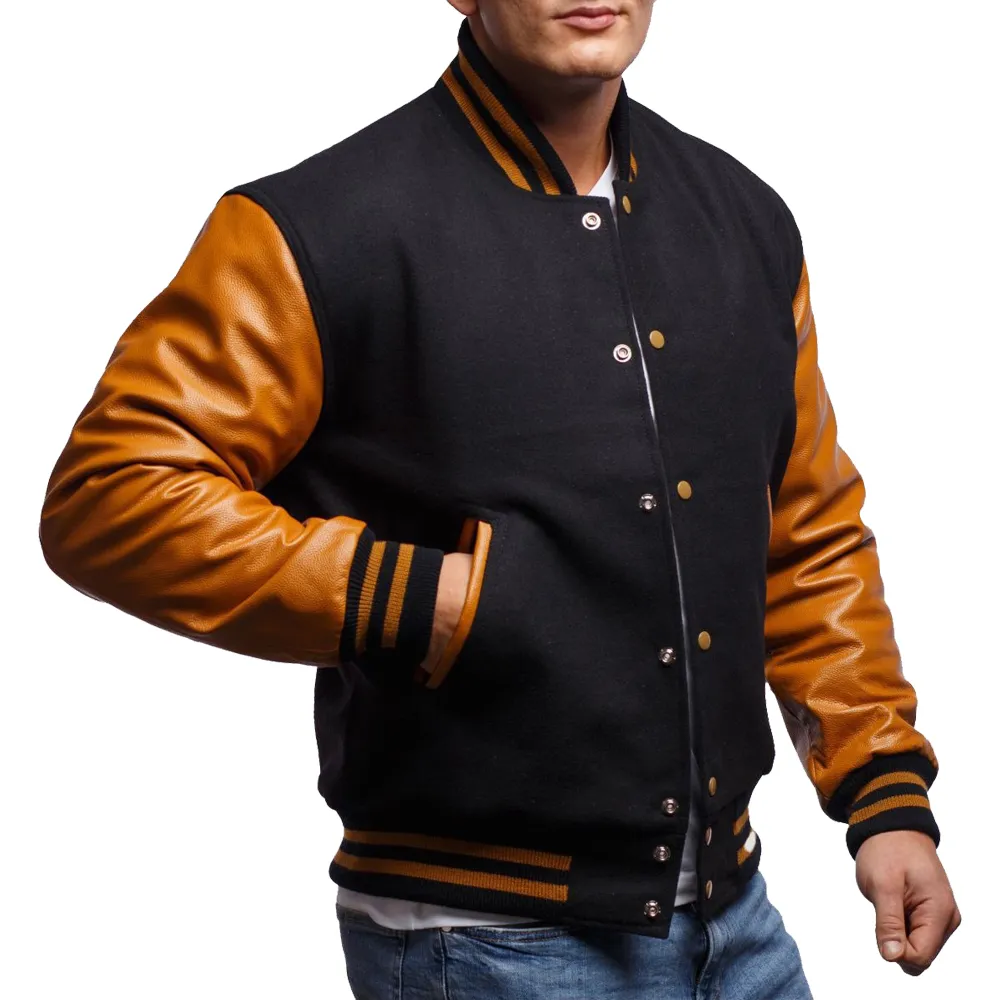 Old Gold Varsity Letterman Jacket