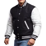 Black & White Varsity Letterman Jacket