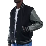 Men’s Black Varsity Letterman Jacket By Jacket Field