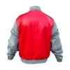 Marty McFly Mens Red & Grey Celebrity Leather Jackets by Jacket Field