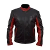 Dark Knight Mens Black Biker Leather Celebrity Jackets by Jacket Field