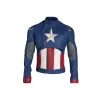 Mens Blue Leather Captain America Avengers Endgame Jacket by Jacket Field