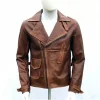 First Avenger Mens Brown Celebrity Leather Jacket by Jacket Field