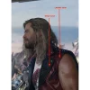 Chris Hemsworth Mens Red Celebrity Leather Vest by Jacket Field