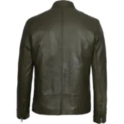 Green Leather Motorcycle Jacket